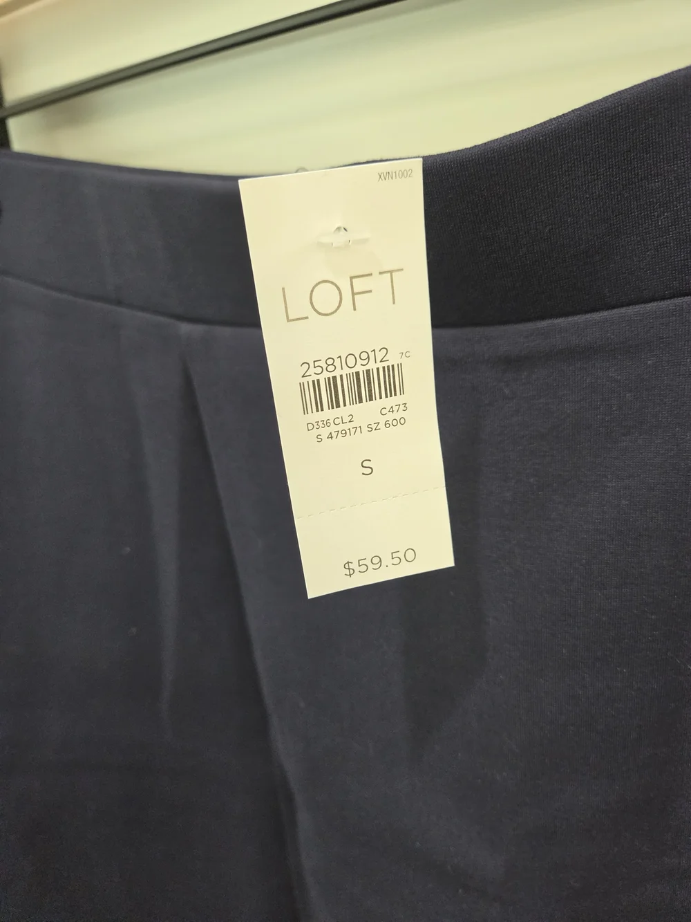 LOFT Navy Circle Skirt with Flare